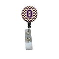 Teachers Aid Letter O Chevron Purple & Gold Retractable Badge Reel5 x 1 x 2 in. TE893048